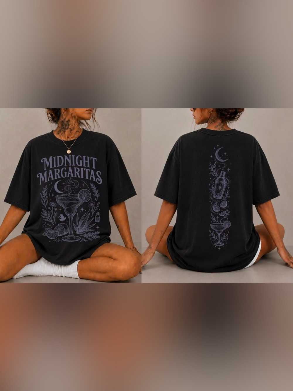 Midnight Margaritas Black Graphic Tee